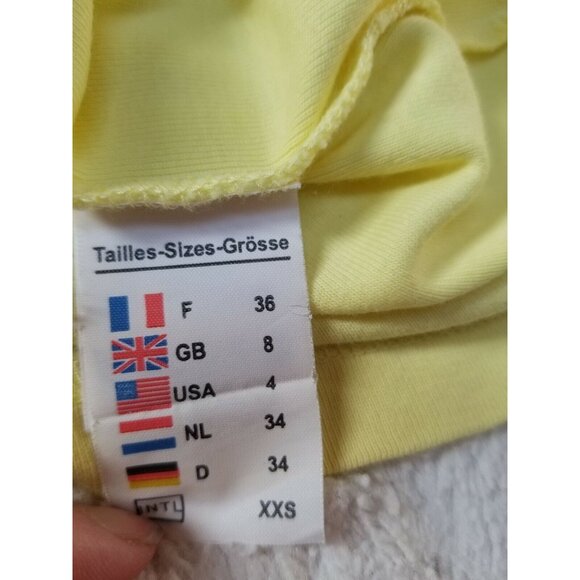 Saint James Womens Ajaccio II T-Shirt Size 4 Yellow Round Neck Short Sleeve - Picture 4 of 7